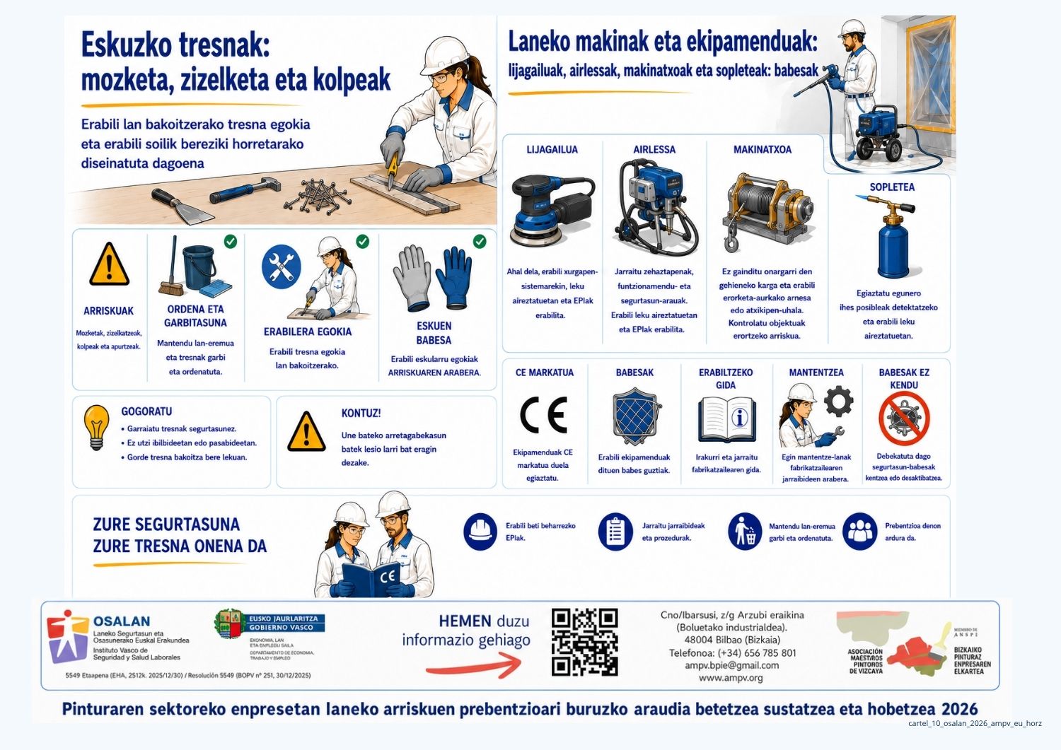 Eskuko tresnak, makinak eta lan-ekipoak