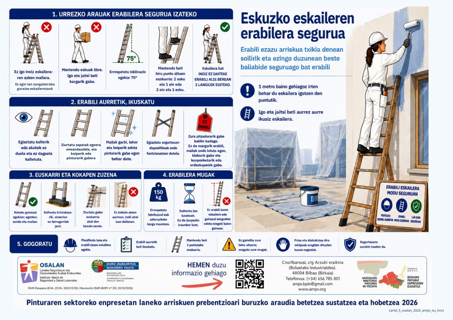 Eskuko eskaileren erabilera segurua