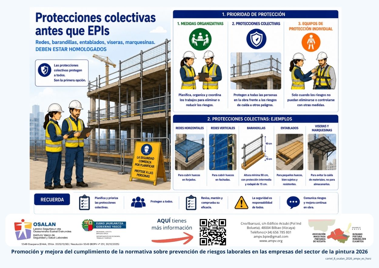 Protecciones colectivas antes que EPIs